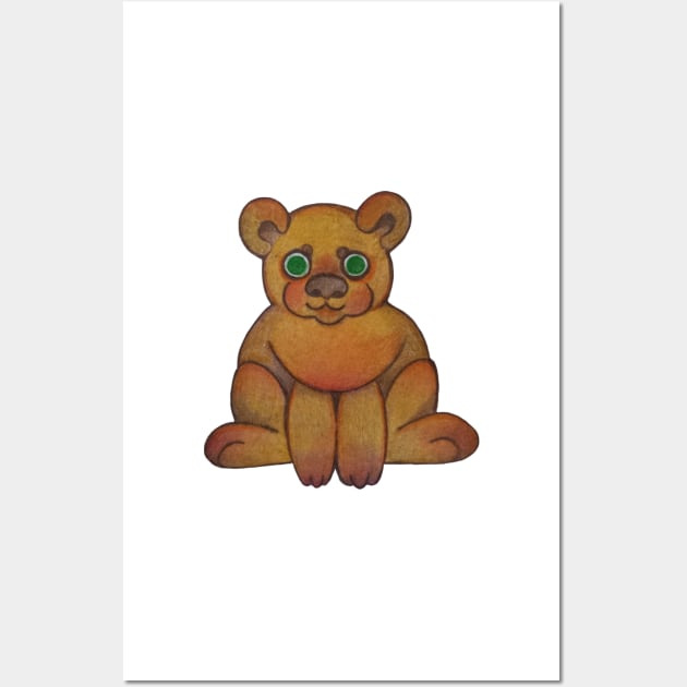 Honey Bear Wall Art by AmeUmiShop